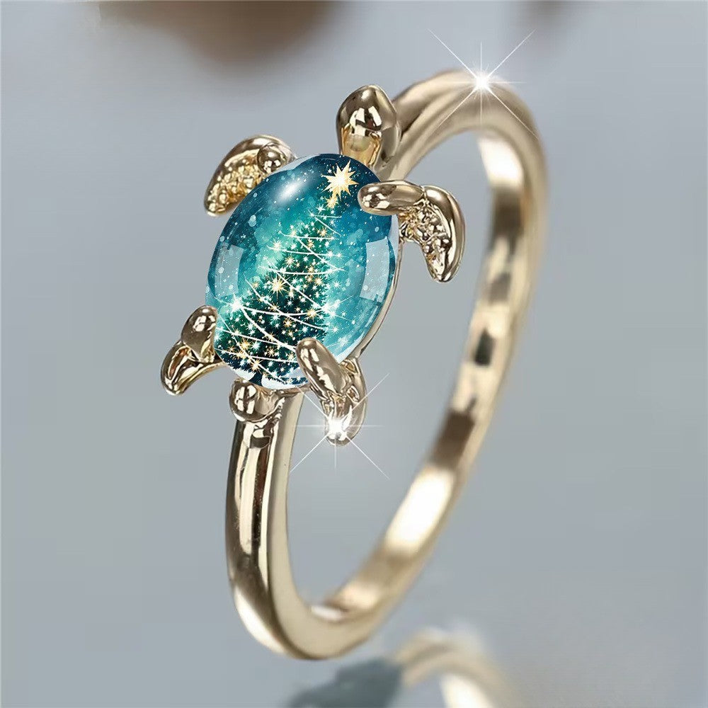 Sea Turtle Christmas Tree Ring
