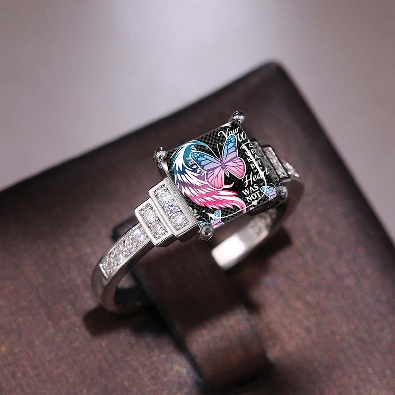 Butterfly Wing Square Ring