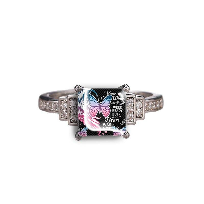 Butterfly Wing Square Ring