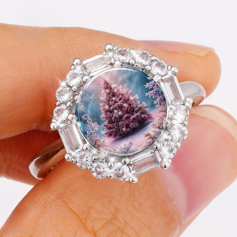 Winter Tree Halo Ring