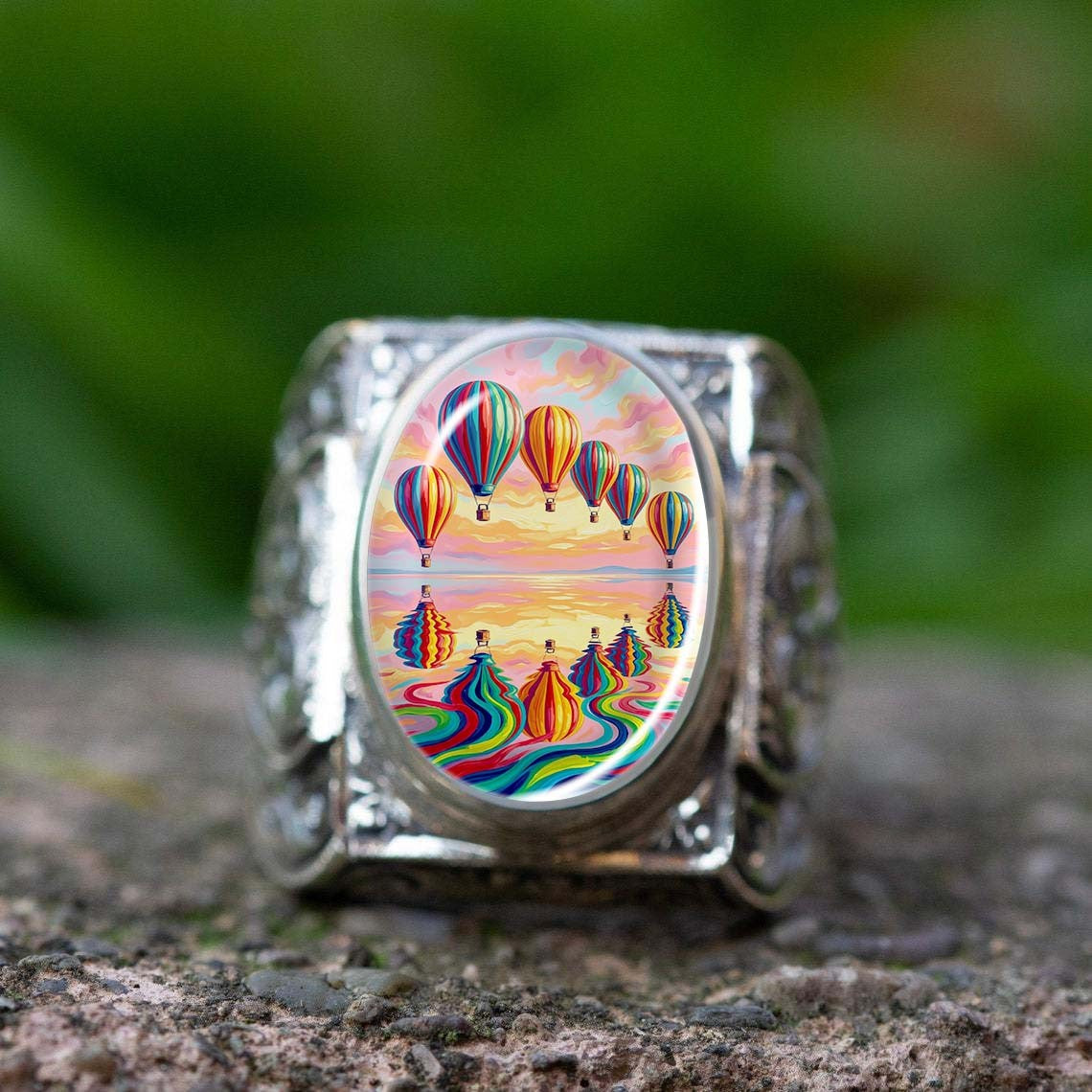 Colorful Hot Air Balloon Ring