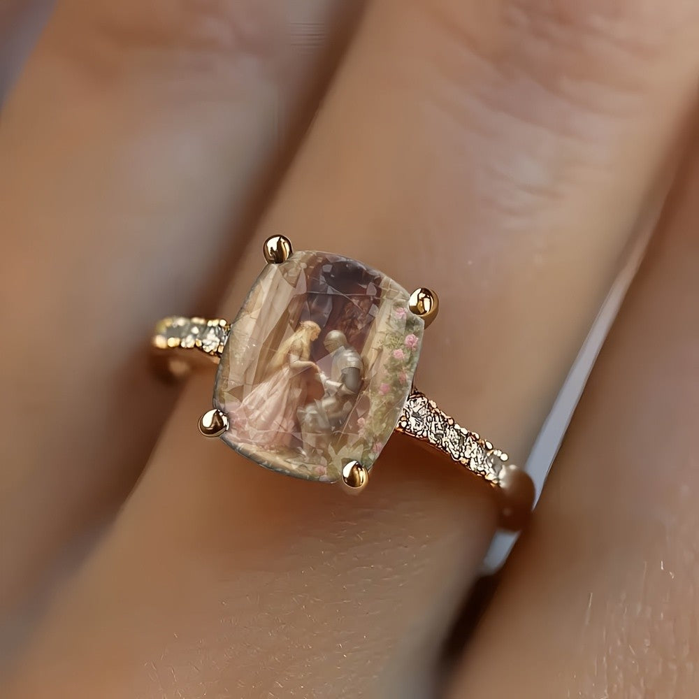 Knight Proposal Square Ring