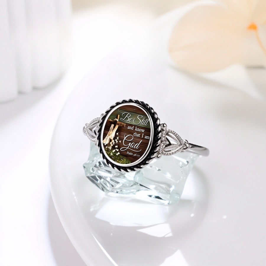 Be Still Scripture Ring