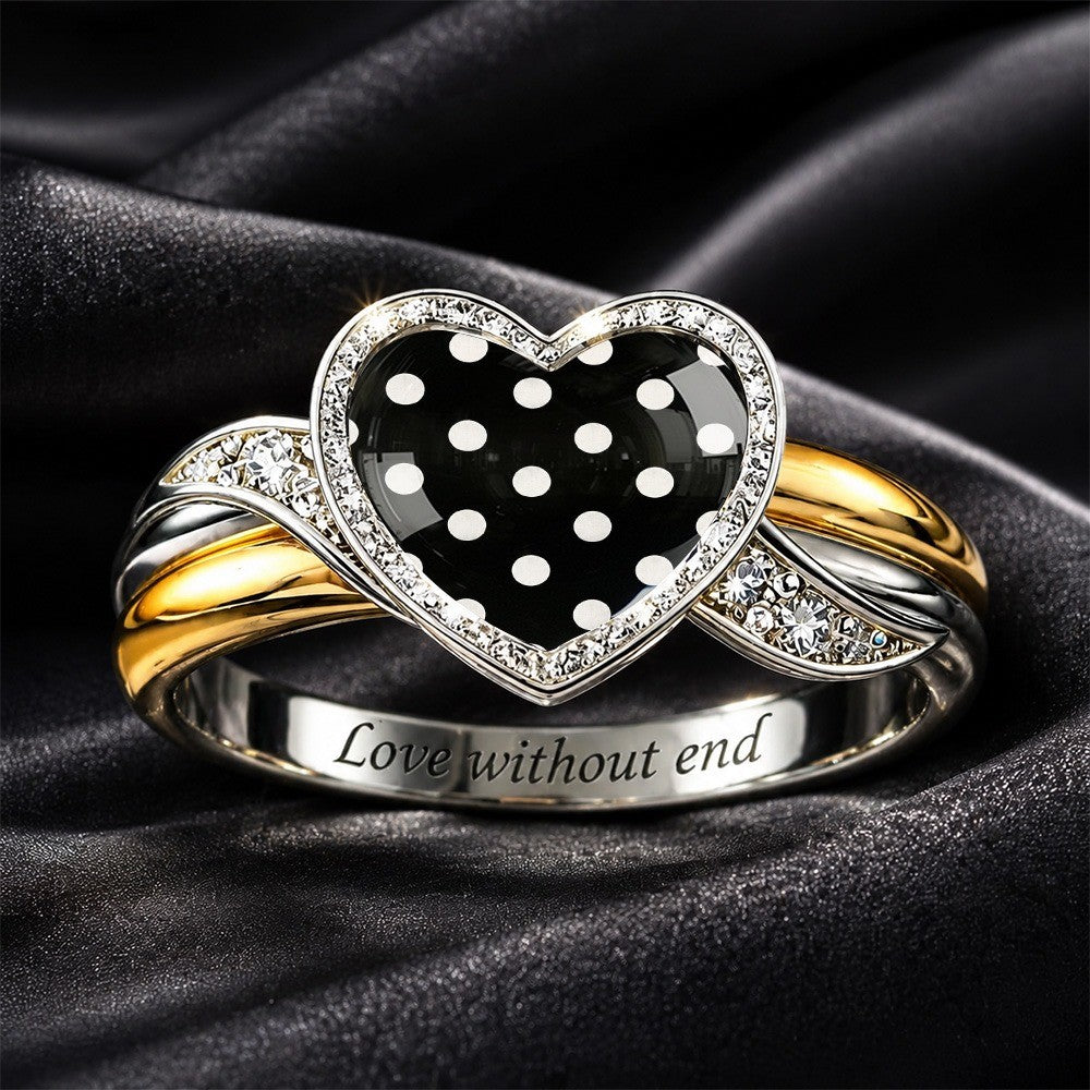 Polka Dot Heart Ring