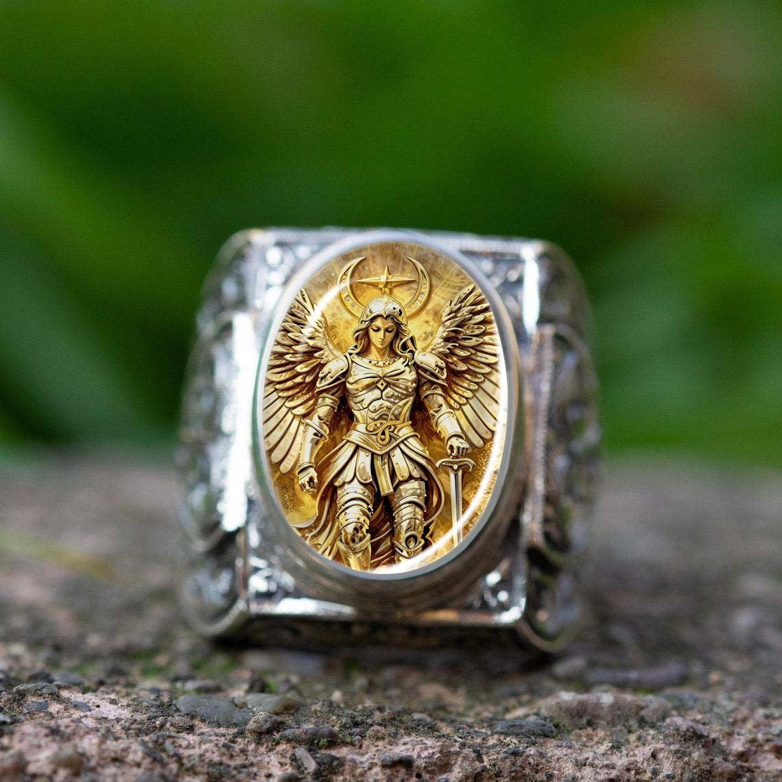 Winged Warrior Signet Ring