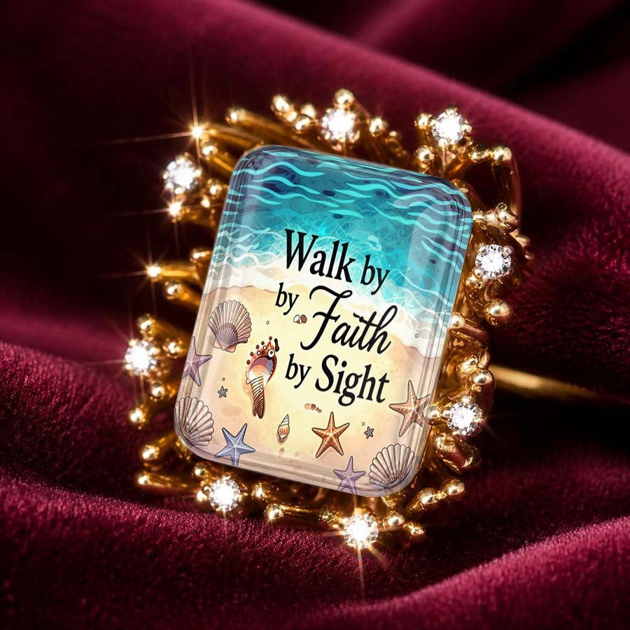 Seashell Faith Statement Ring