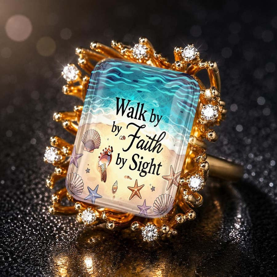 Seashell Faith Statement Ring
