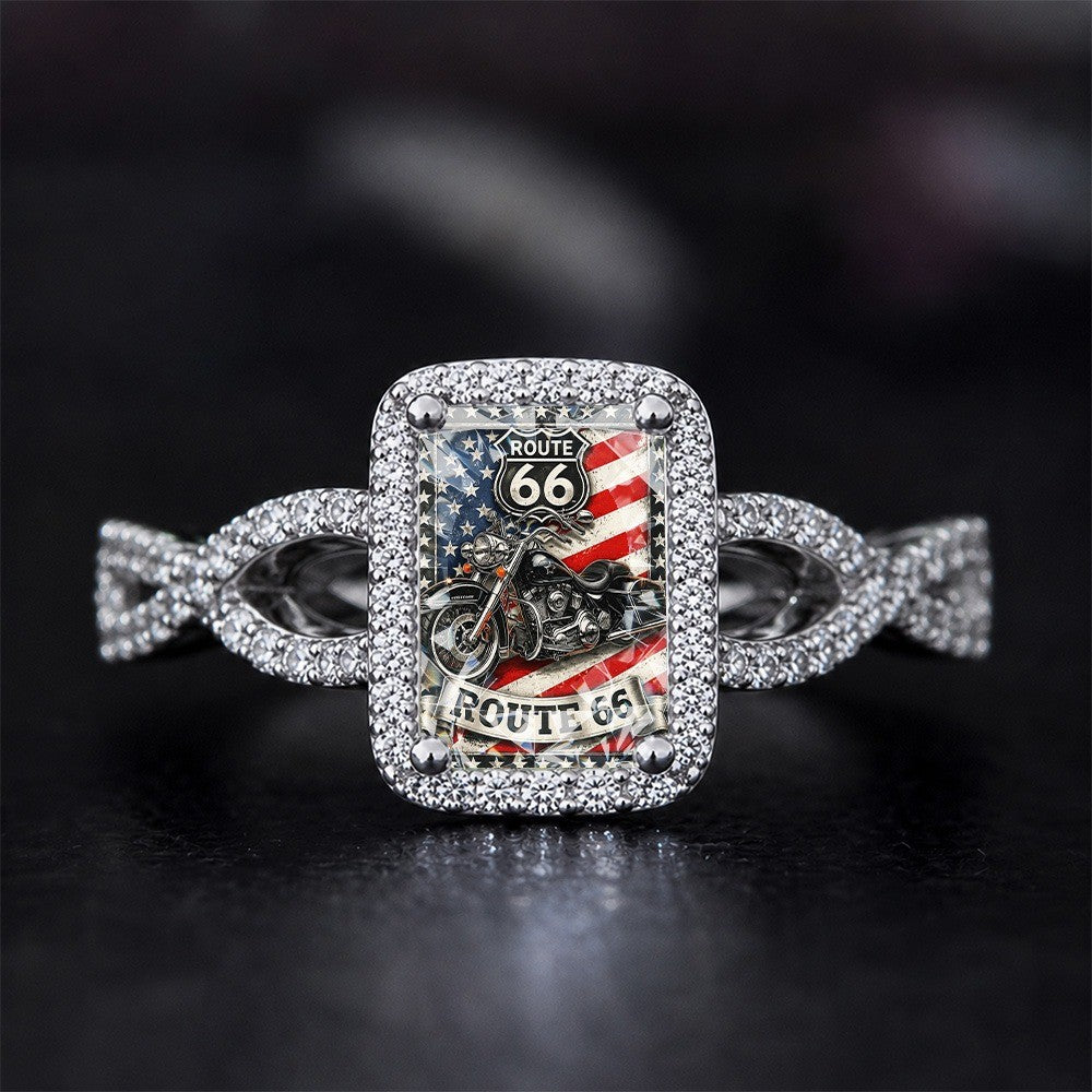 Motorcycle Route Square Ring