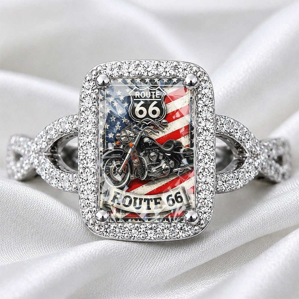 Motorcycle Route Square Ring