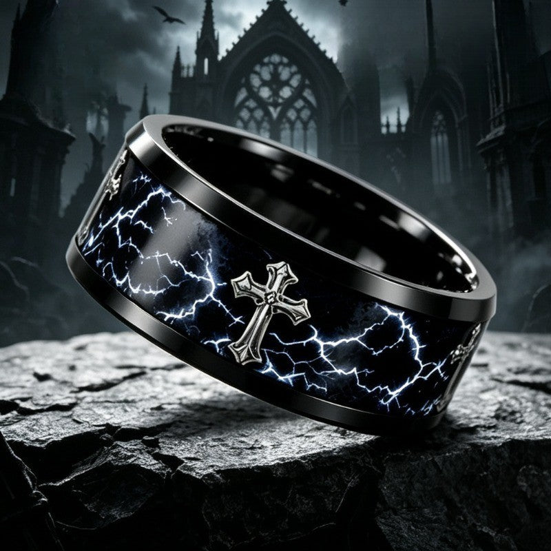 Lightning Cross Ring
