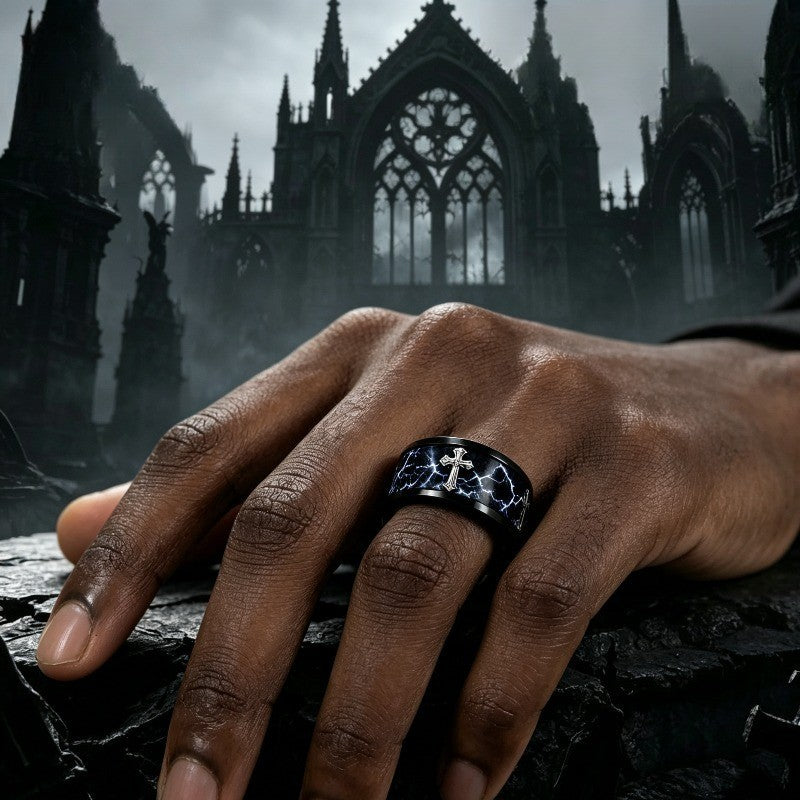 Lightning Cross Ring