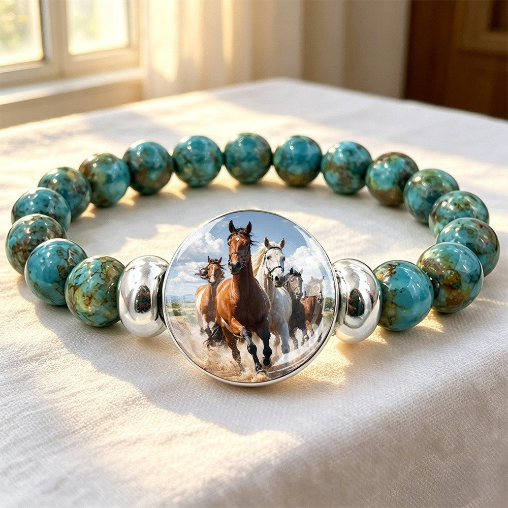 Galloping Horse Bead Bracelet
