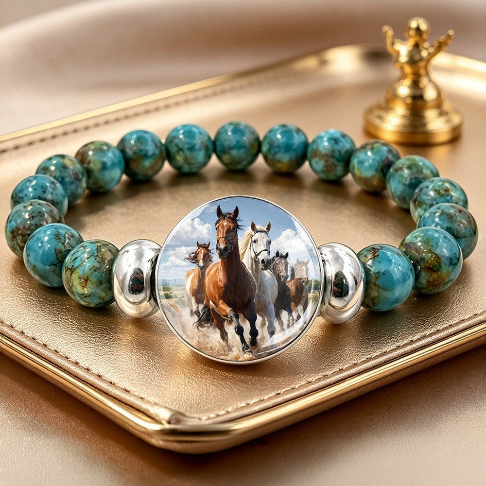 Galloping Horse Bead Bracelet