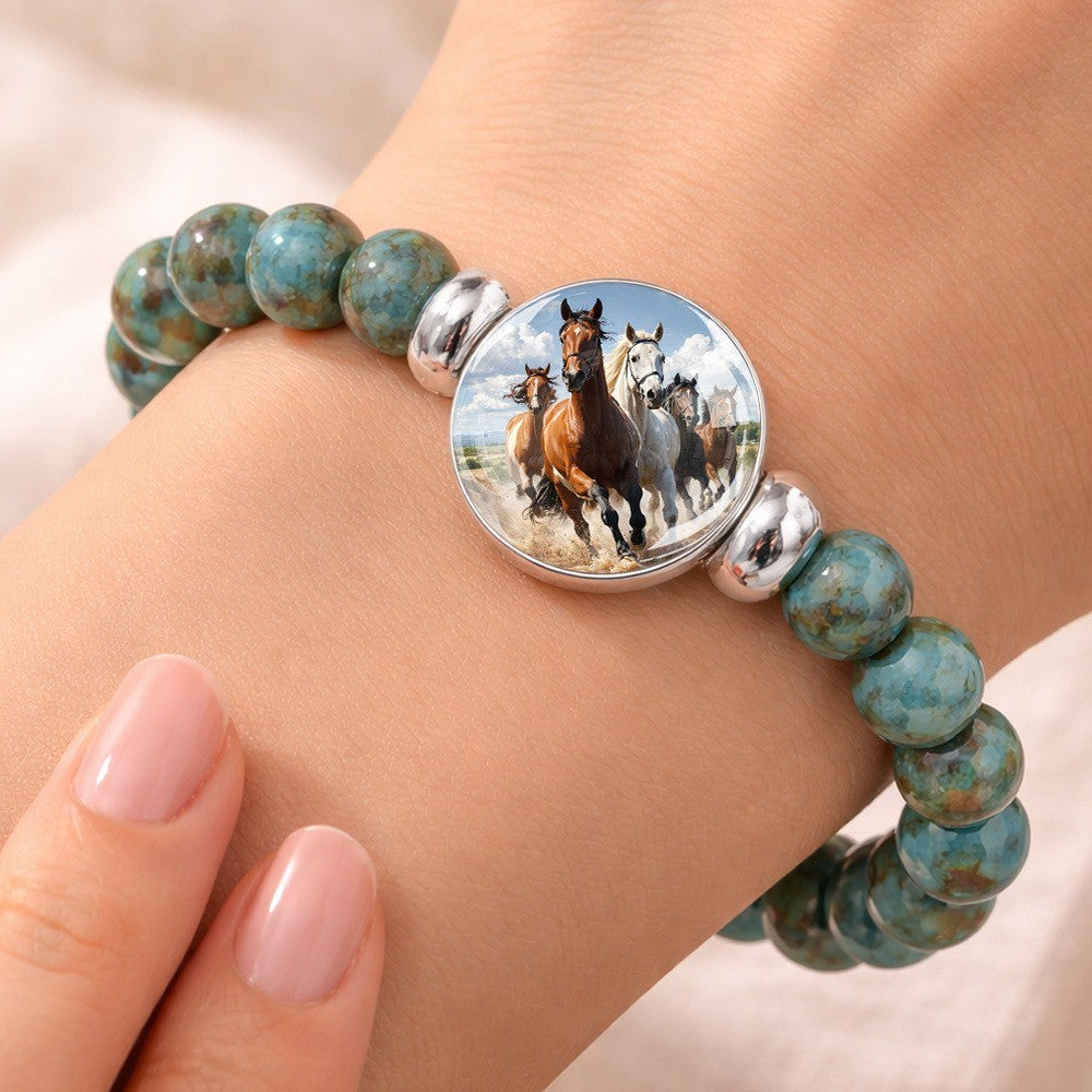Galloping Horse Bead Bracelet