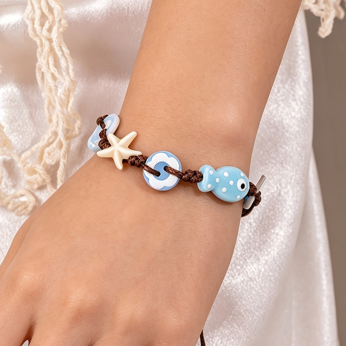 Ocean Charm Cord Bracelet