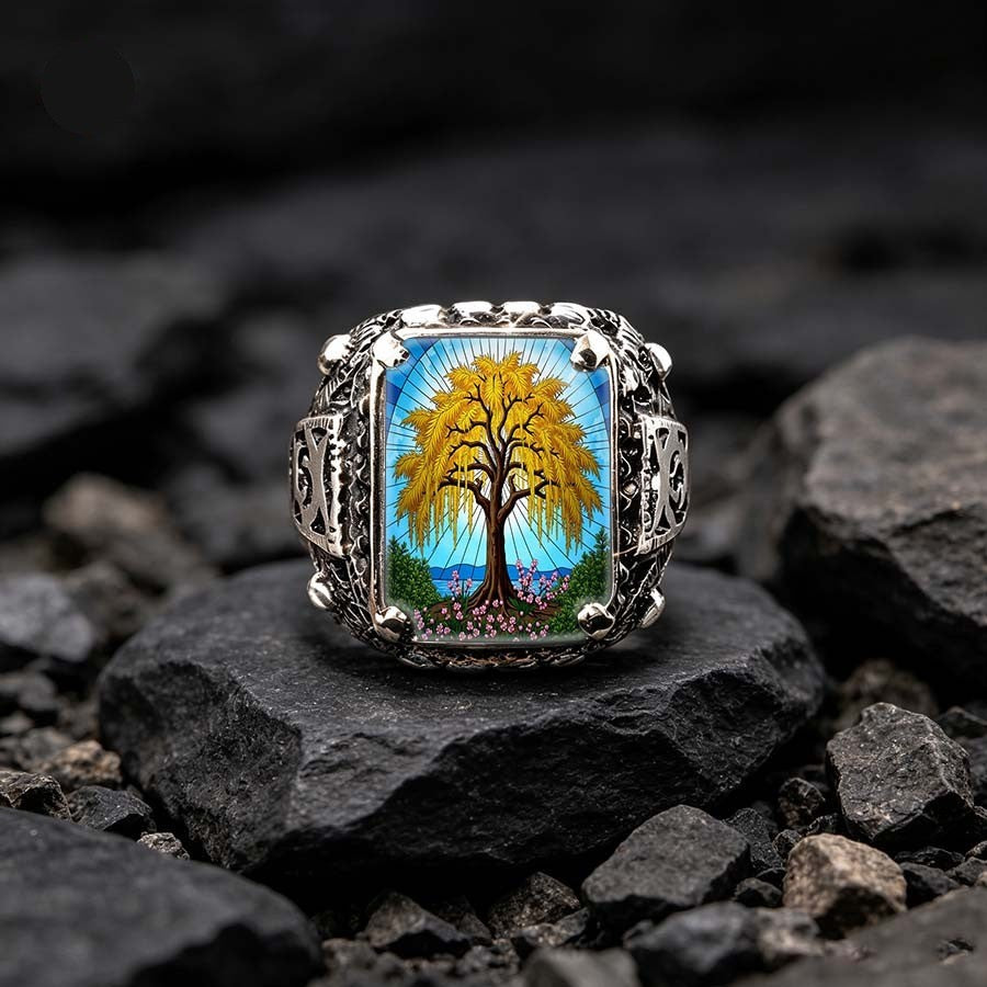 Weeping Willow Square Ring