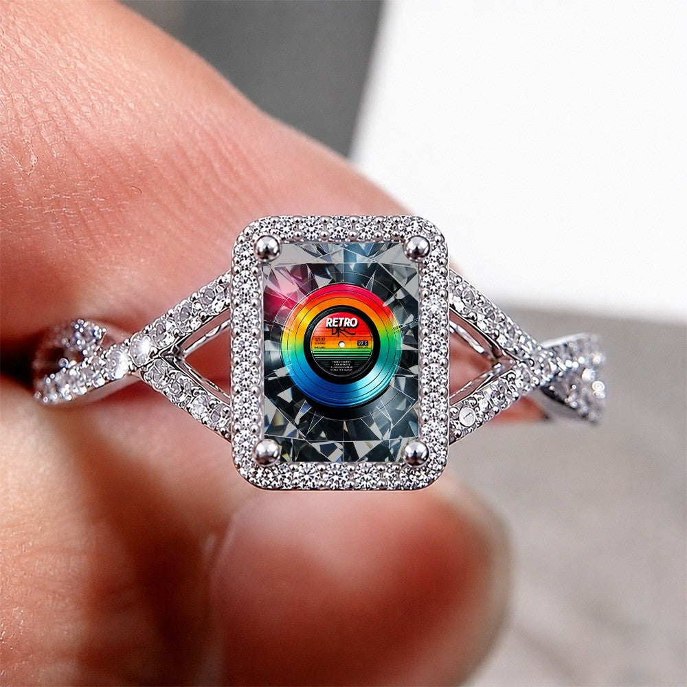 Rainbow Record Square Ring