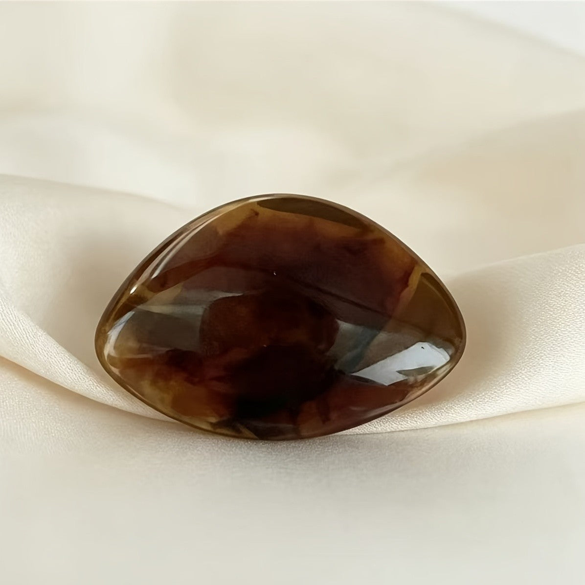 Tortoiseshell Oval Statement Ring