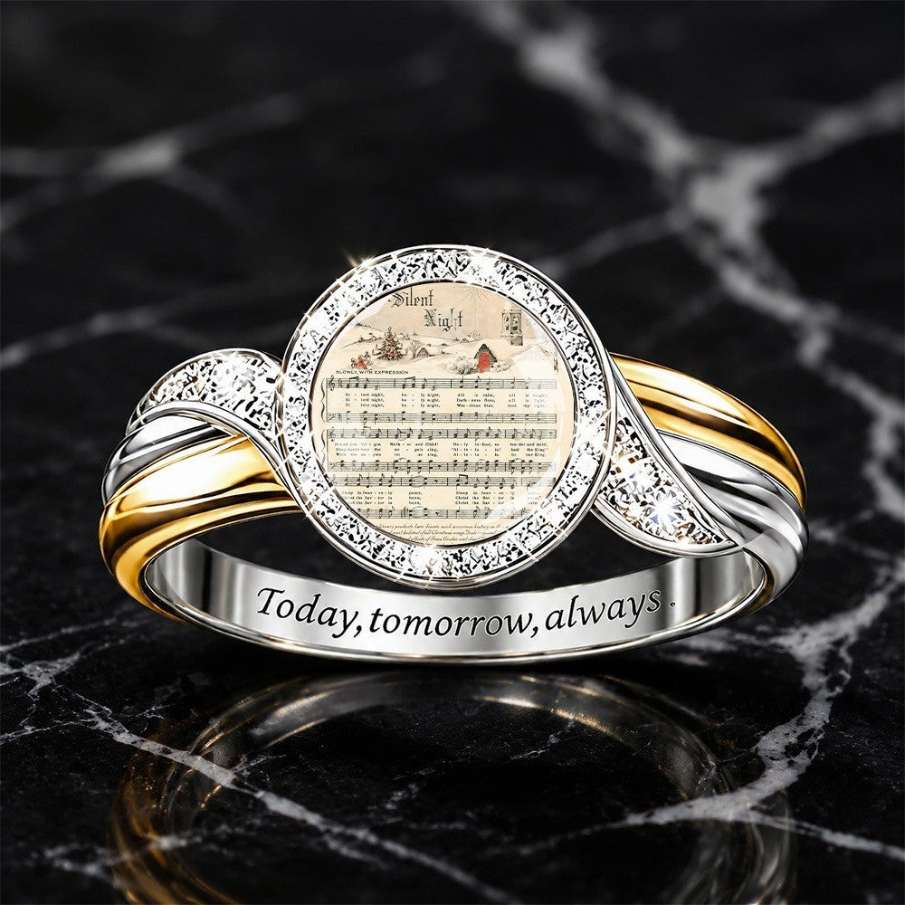 Silent Night Sheet Music Ring