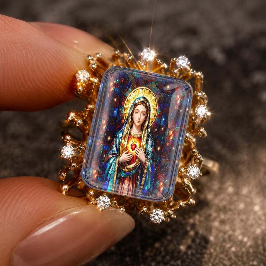 Immaculate Heart Square Ring