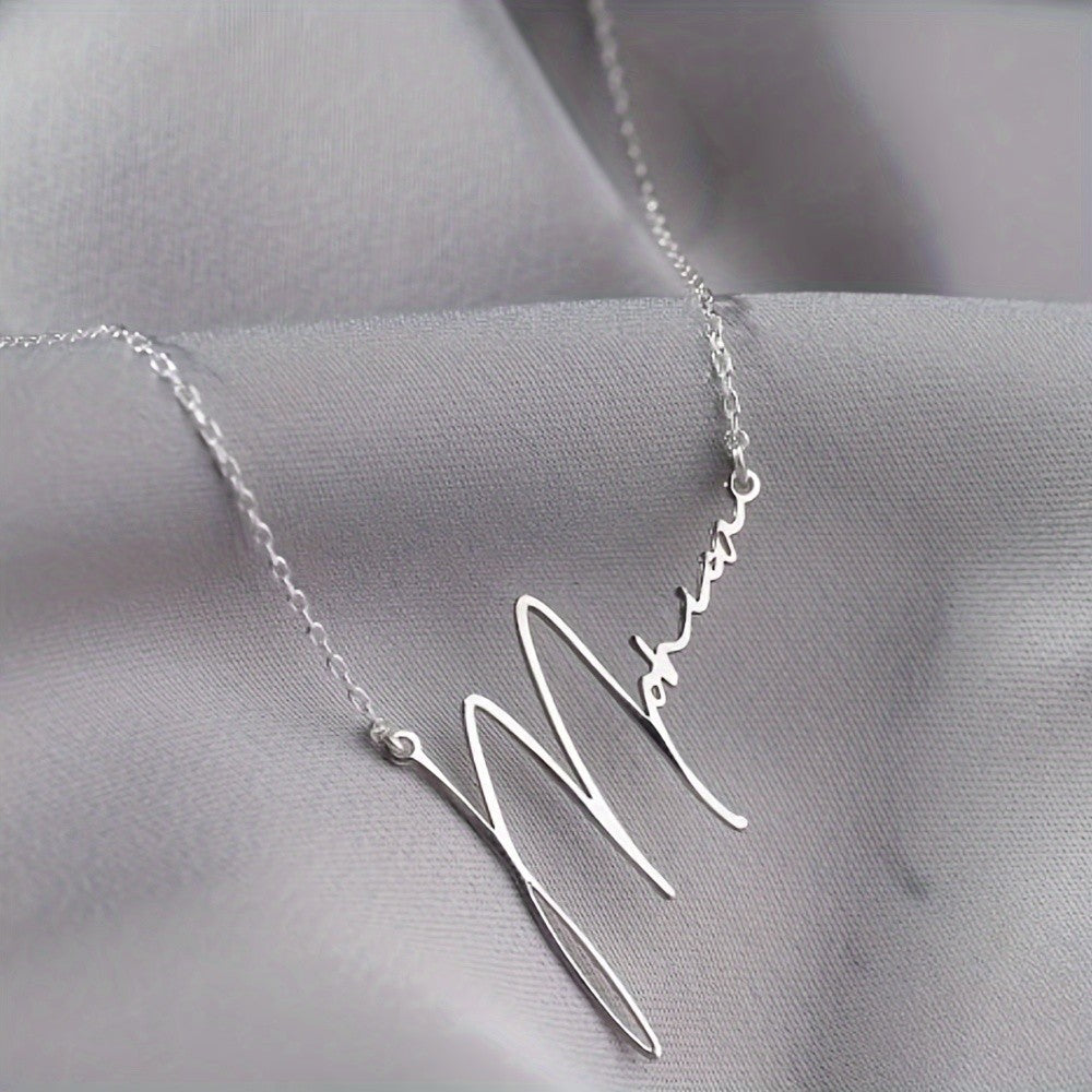 Custom Signature Script Necklace