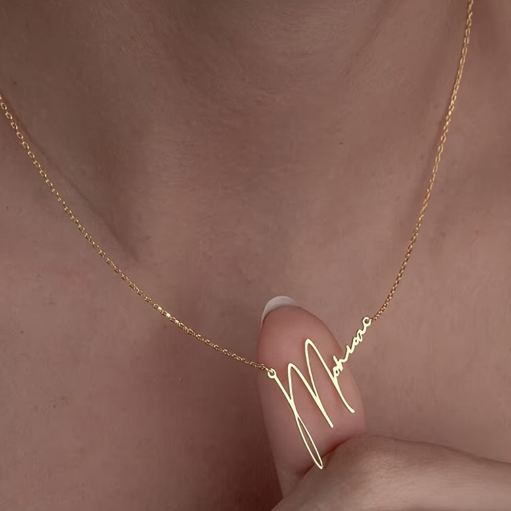 Custom Signature Script Necklace