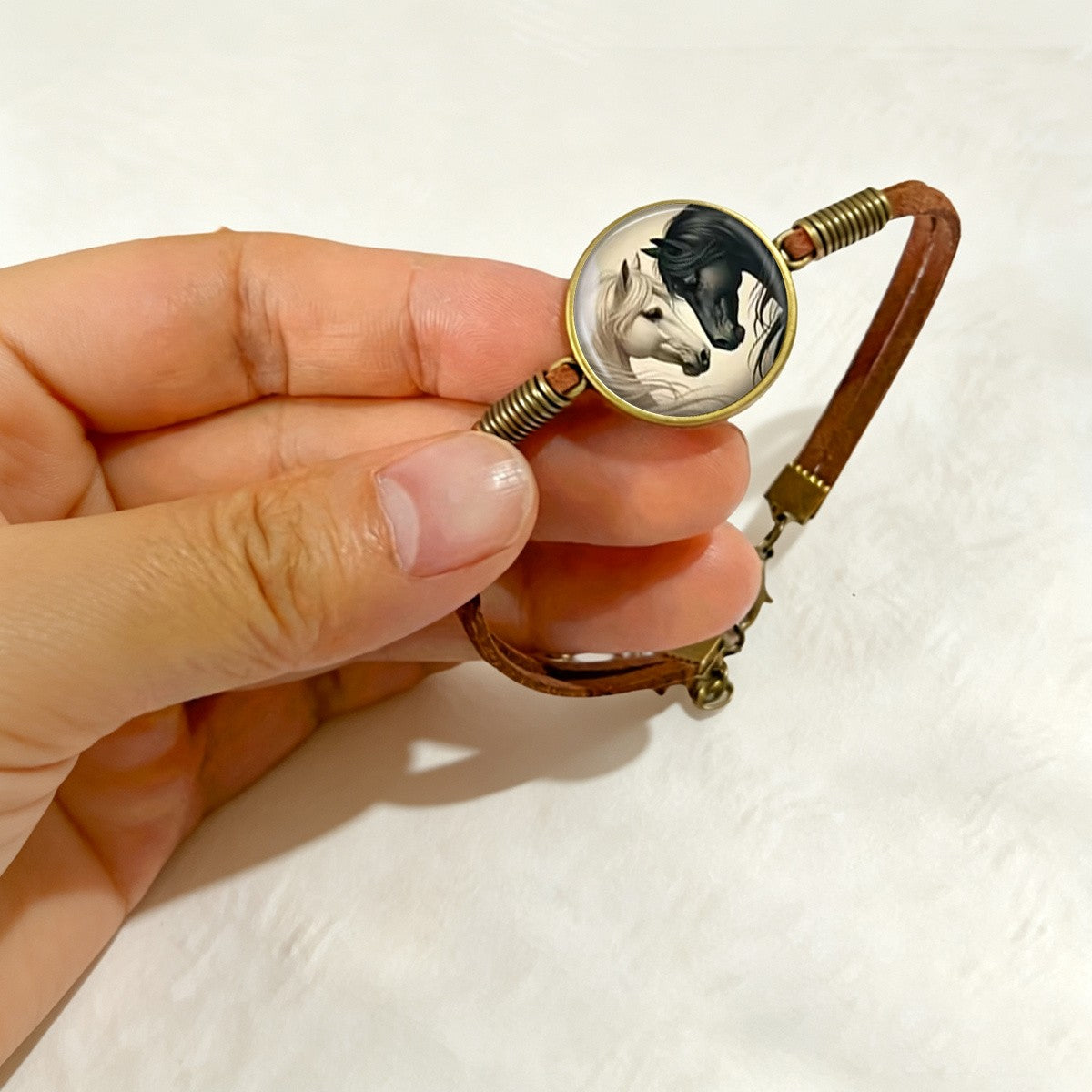 Black and White Horse Bracelet