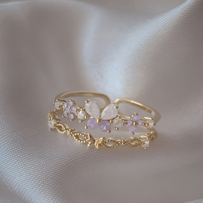 Pastel Leaf Vine Ring