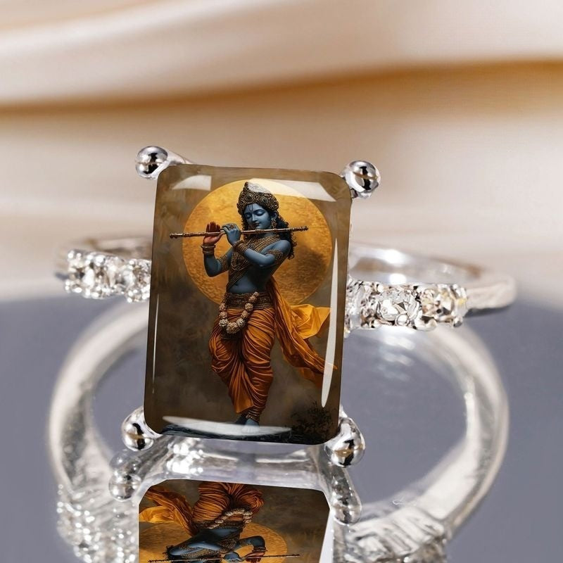 Flute Player Rectangular Ring