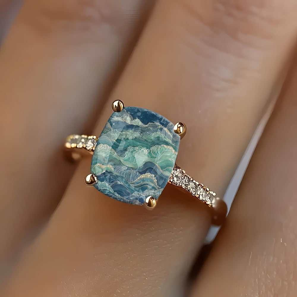 Ocean Wave Square Ring