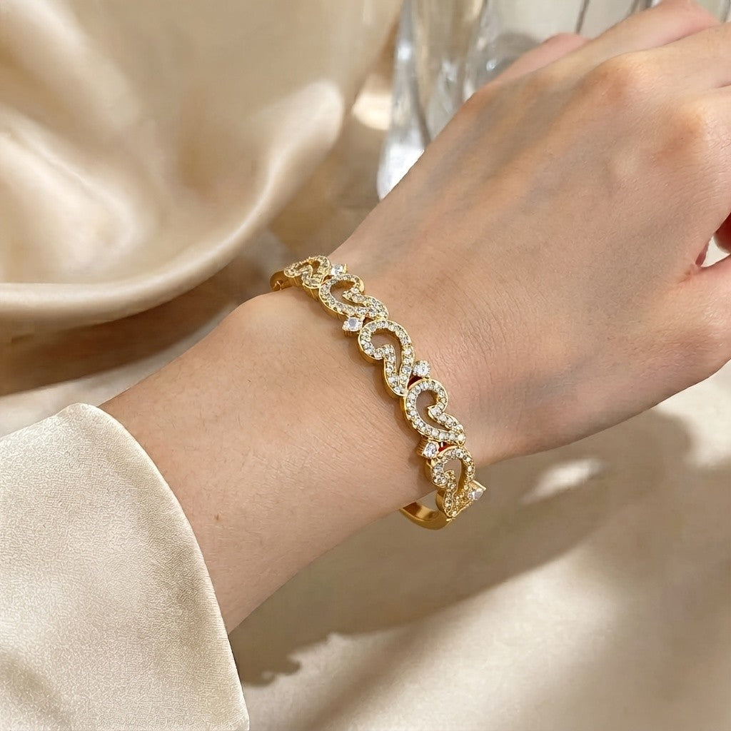 Crystal Cloud Link Bracelet