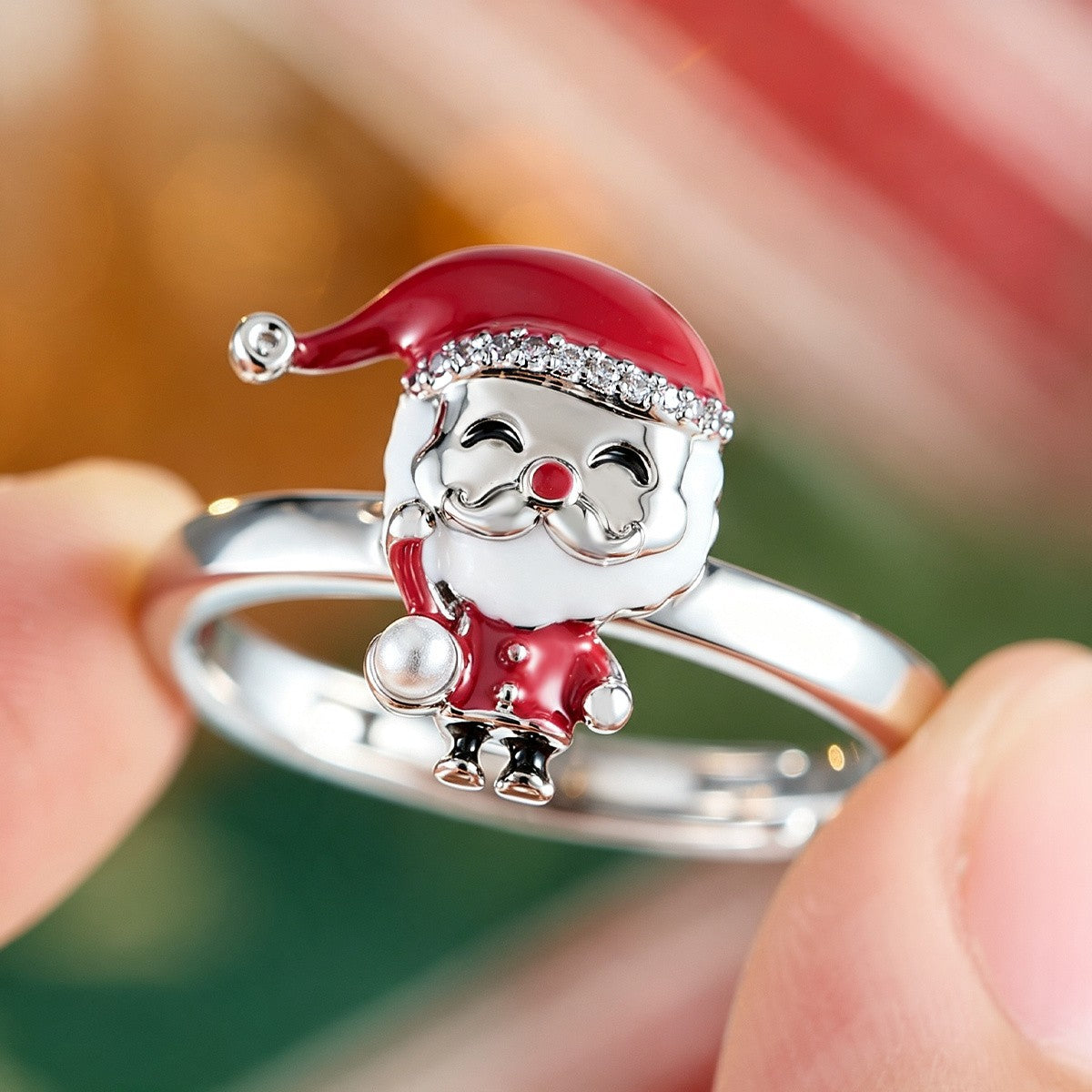 Santa Claus Enamel Ring