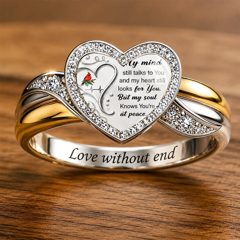 Heart Cardinal Message Ring