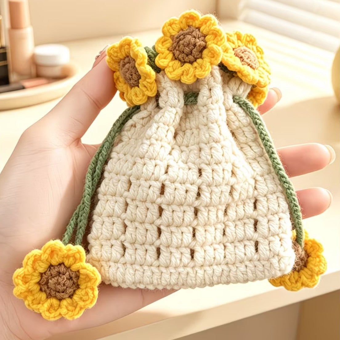 Sunflower Drawstring Pouch