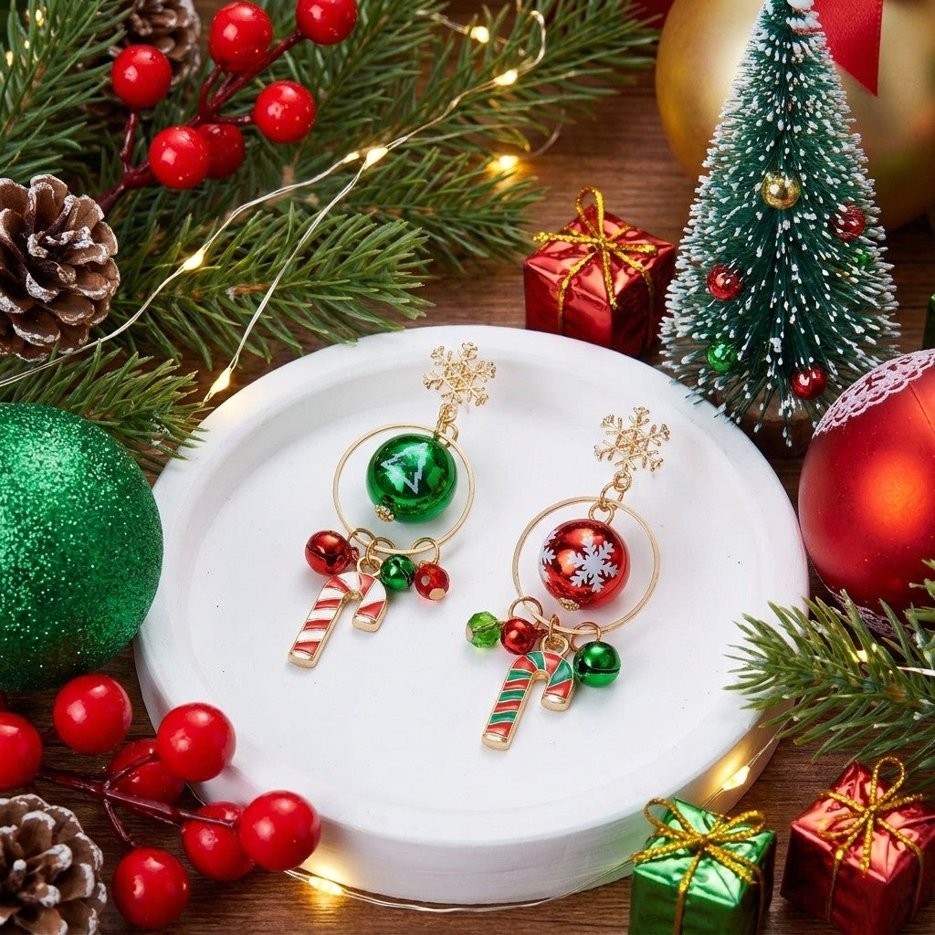Christmas Ornament Drop Earrings