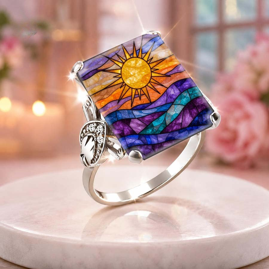 Sunrise Waves Square Ring