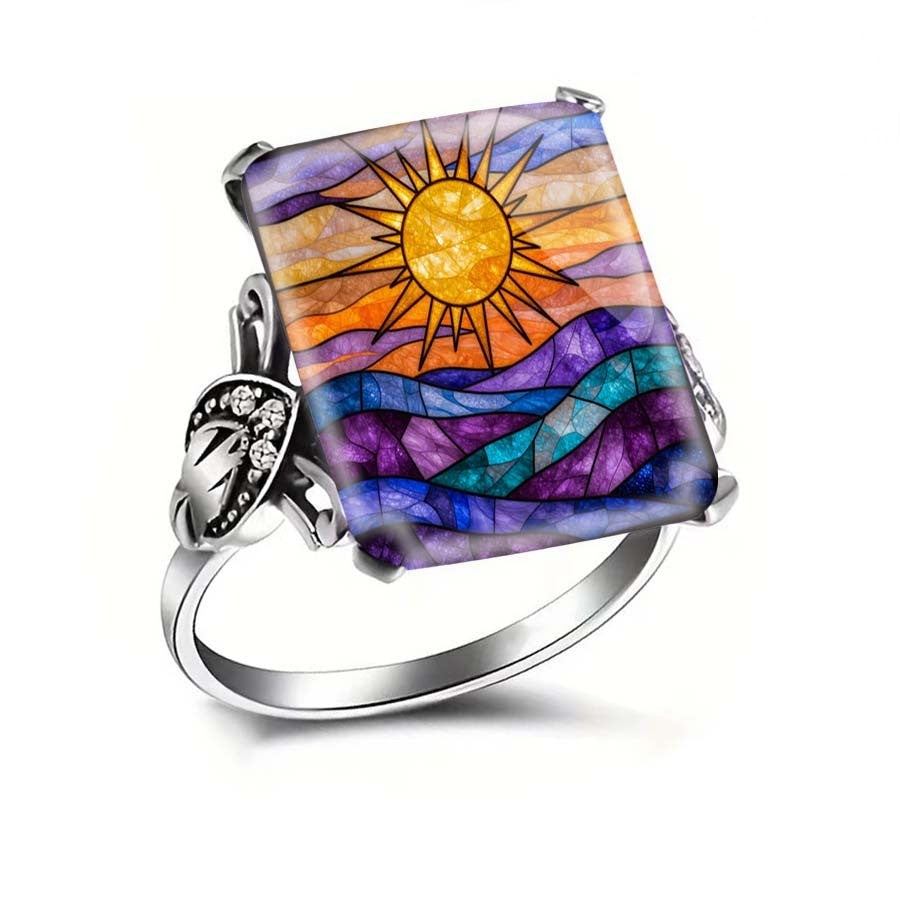 Sunrise Waves Square Ring