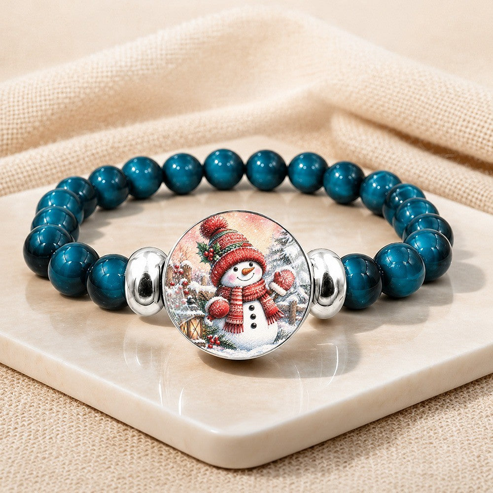Blue Stone Snowman Bracelet
