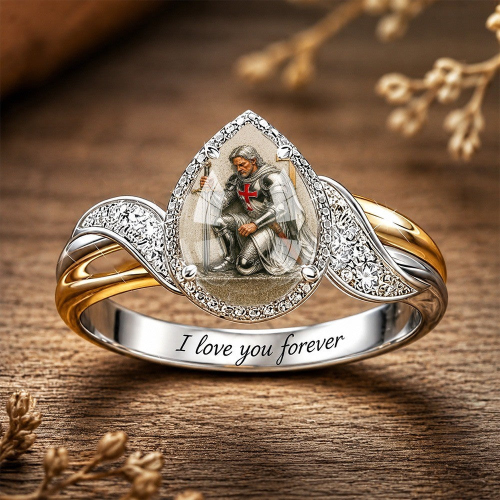 Knight Teardrop Bypass Ring