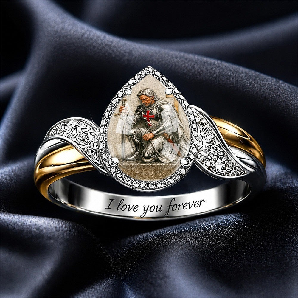 Knight Teardrop Bypass Ring