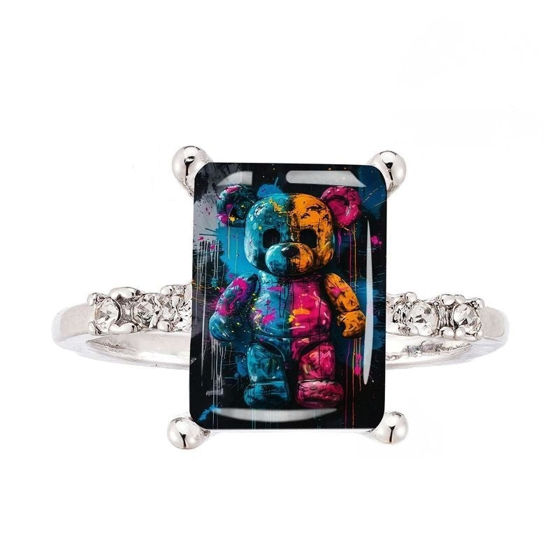 Colorful Bear Art Ring