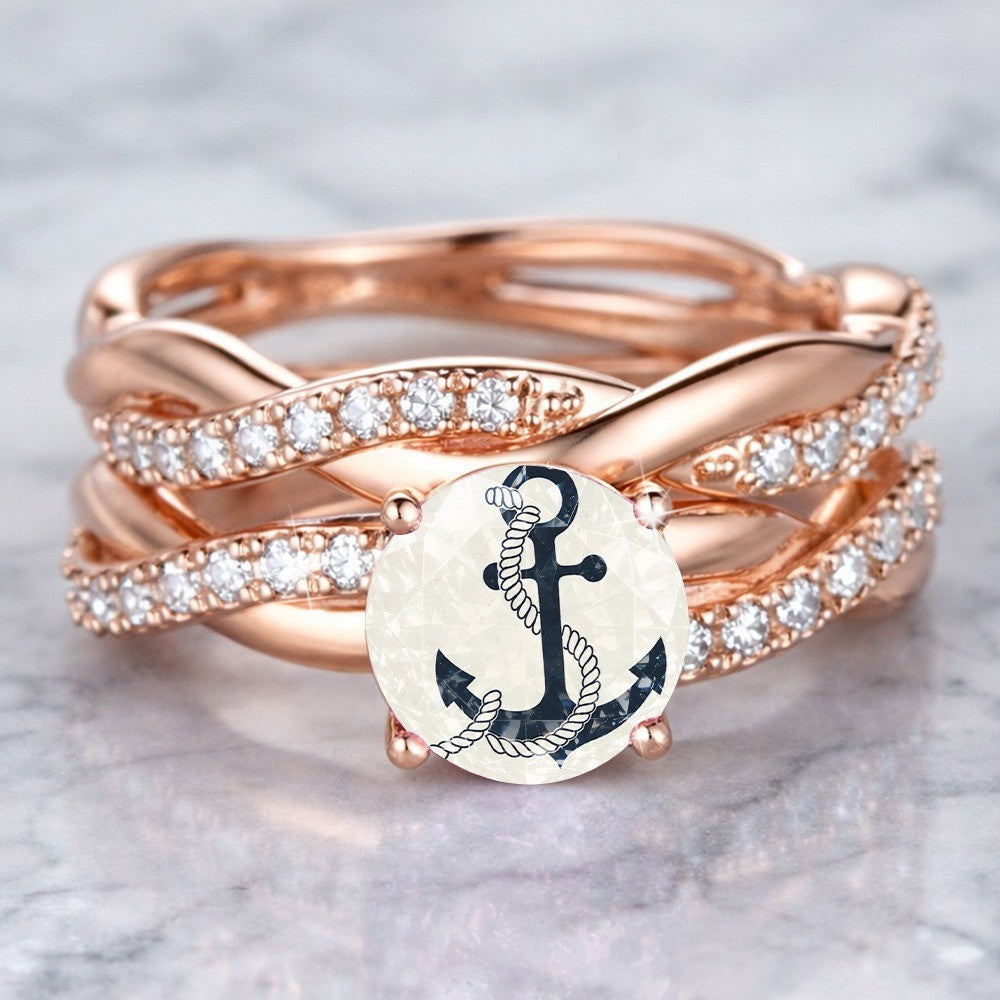 Anchor Rope Statement Ring