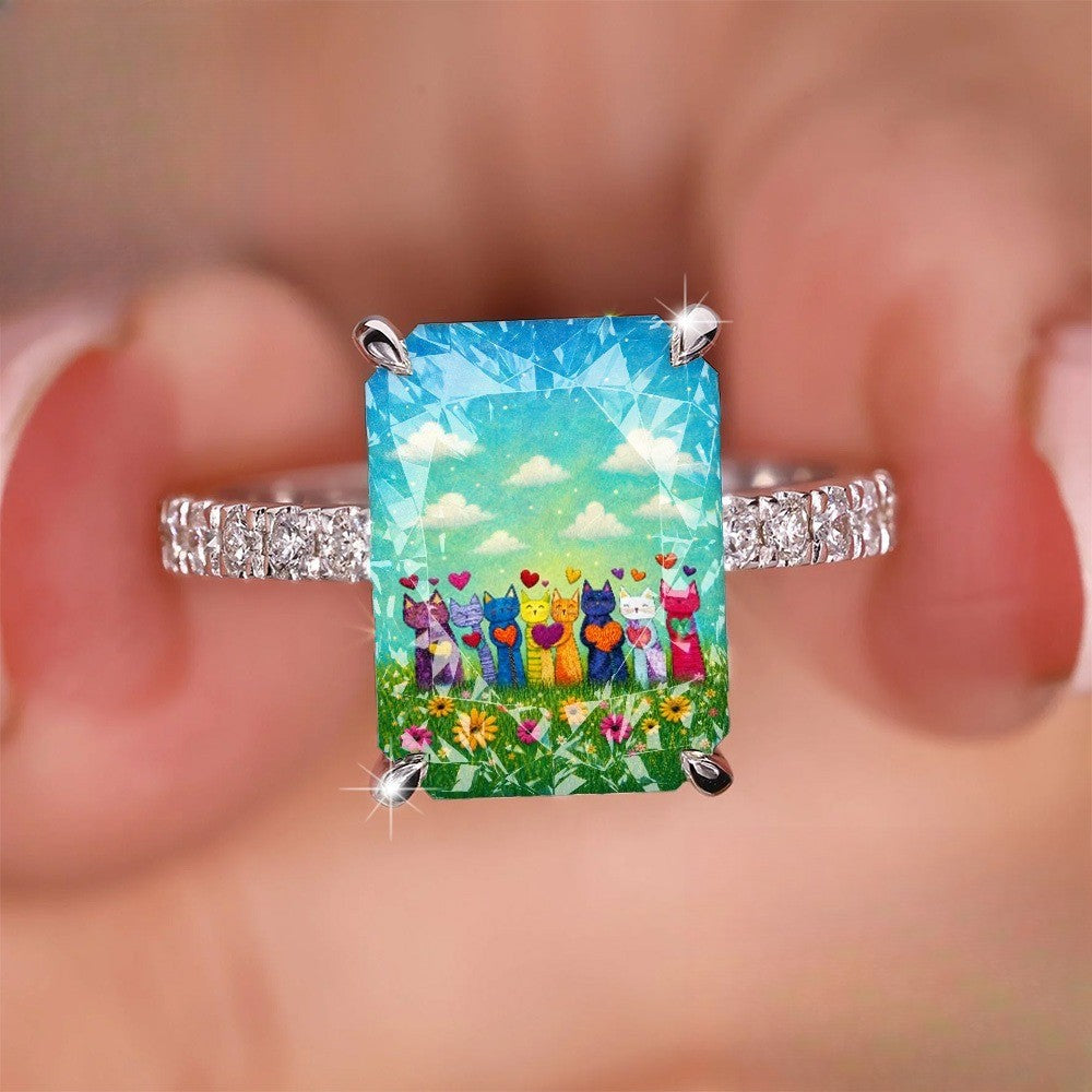 Rainbow Cat Ring