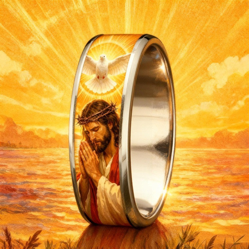 Jesus Prayer & Dove Ring