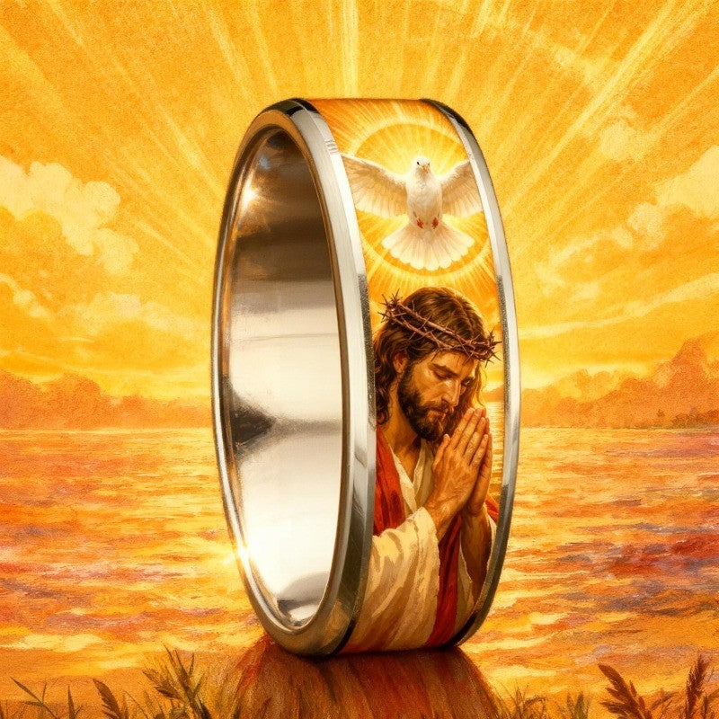 Jesus Prayer & Dove Ring