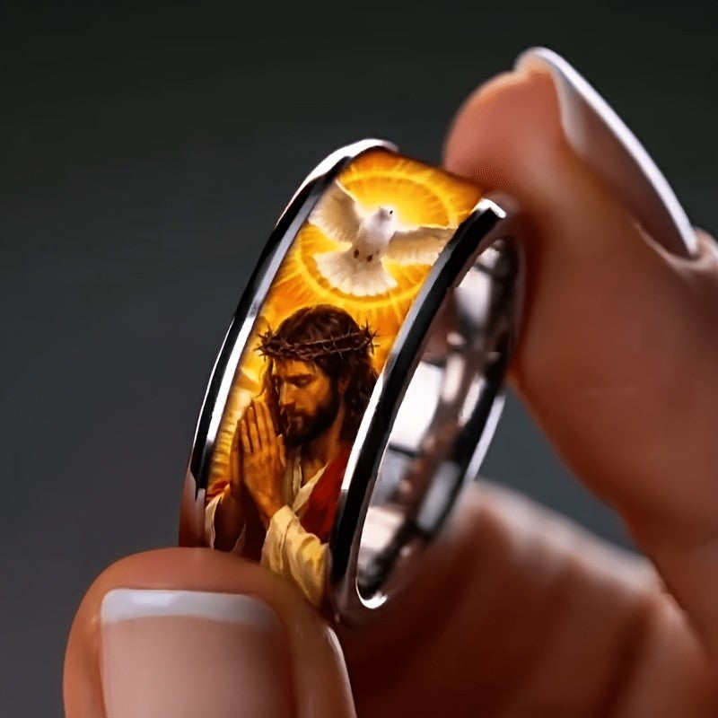 Jesus Prayer & Dove Ring
