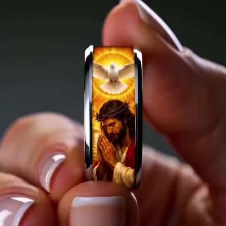 Jesus Prayer & Dove Ring