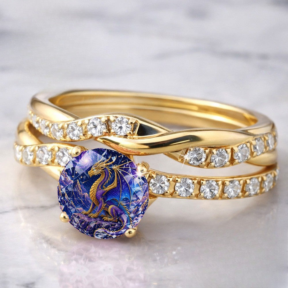 Purple Dragon Twisted Ring