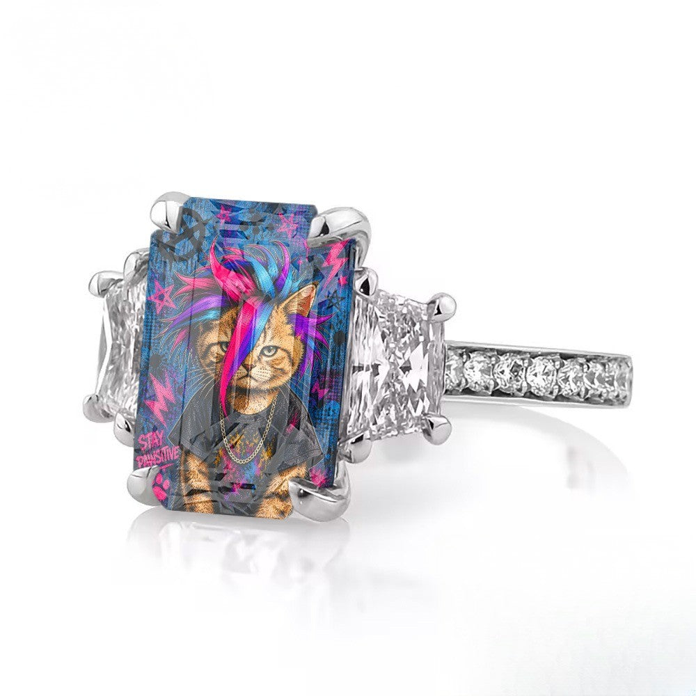 Punk Cat Square Ring