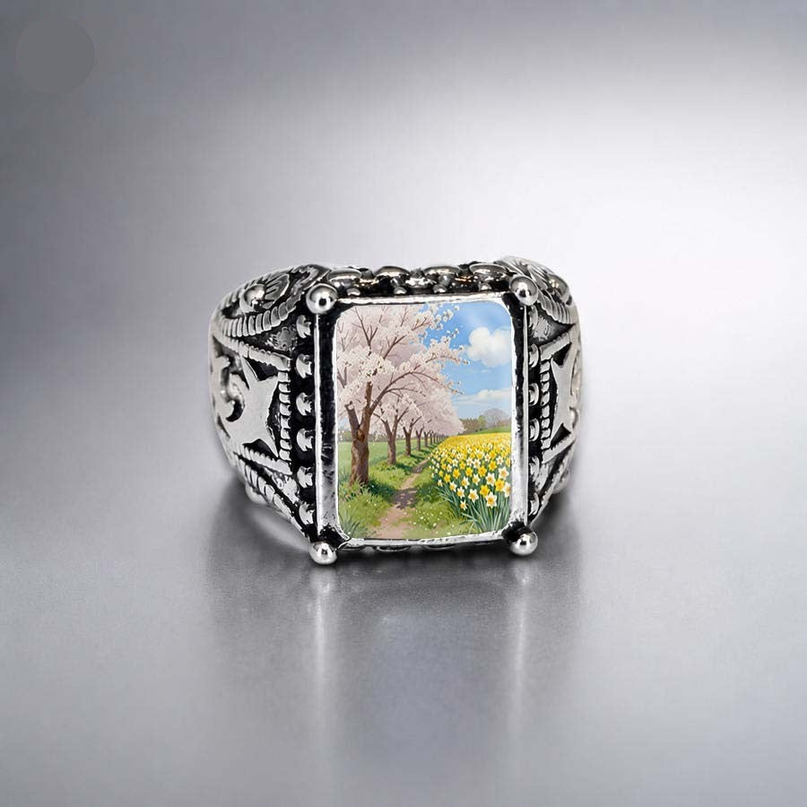 Spring Path Square Ring